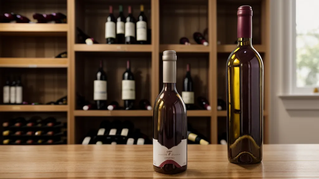 Comparison of a 187ml single-serve wine bottle and a standard 750ml bottle.