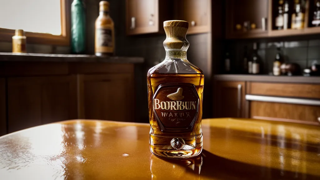 Close-up of a rare, wax-dipped bourbon bottle label and seal.