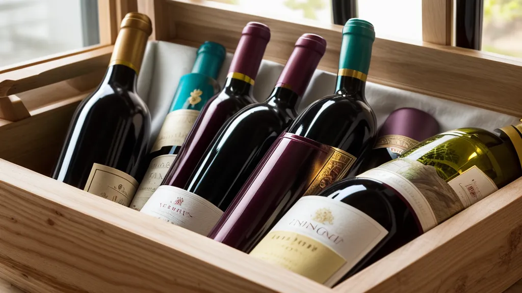 An opened wine tasting calendar featuring 24 mini bottles in a grid.