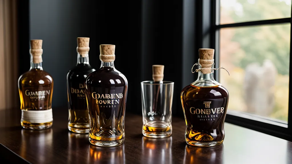 A close-up of a premium wax-sealed bourbon bottle and a tasting glass.