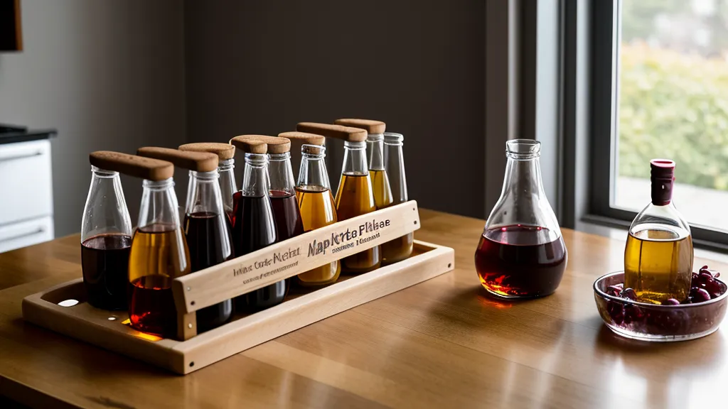 Close-up of a premium bourbon bottle and tasting glass on a granite counter.