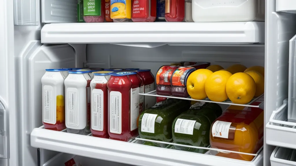 Sober Carpenter cans taking up space on a refrigerator shelf.